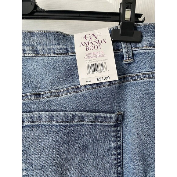 NWT Gloria Vanderbilt Amanda Boot Cut Slimming Stretch Sz 16W MedWash Denim Jean - Picture 5 of 5